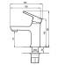 Смеситель для умывальника W1049  Смеситель для умывальника W1049