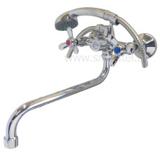 W23212 Смеситель двухручковый для ванны с круглым изливом Wisent W23212 Смеситель двухручковый для ванны с круглым изливом Wisent