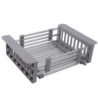 W302644 Коландер раздвижной серый д/мойки WISENT (260-440мм) W302644 Коландер раздвижной серый д/мойки WISENT (260-440мм)