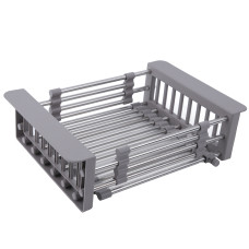W302644 Коландер раздвижной серый д/мойки WISENT (260-440мм) W302644 Коландер раздвижной серый д/мойки WISENT (260-440мм)