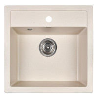 Мойка кухонная WISENT W510-30, искусств.гранит, цвет Крем, 510х505 Мойка кухонная WISENT W510-30, искусств.гранит, цвет Крем, 510х505