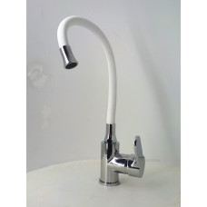 Смеситель для кухни WISENT (Визэнт) W59051 с гибким носом (белый) Смеситель для кухни WISENT (Визэнт) W59051 с гибким носом (белый)