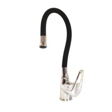 Смеситель для кухни WISENT (Визэнт) W59172 с гибким носом (черный) Смеситель для кухни WISENT (Визэнт) W59172 с гибким носом (черный)