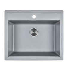 Мойка кухонная WISENT W600-29, искусств.гранит, цвет Грей, 595х515 Мойка кухонная WISENT W600-29, искусств.гранит, цвет Грей, 595х515