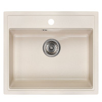 Мойка кухонная WISENT W600-30, искусств.гранит, цвет Крем, 595х515 Мойка кухонная WISENT W600-30, искусств.гранит, цвет Крем, 595х515