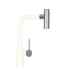 W6055-18 Смеситель для кухни с выдв. лейкой,белый  W6055-18 Смеситель для кухни с выдв. лейкой,белый