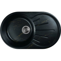 Мойка для кухни WA02-14 WISENT,из искуственного камня,мрамор чёрно-золотой (БЕЗ СИФОНА) Мойка для кухни WA02-14 WISENT,из искуственного камня,мрамор чёрно-золотой (БЕЗ СИФОНА)