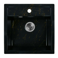Мойка для кухни WA11-14 WISENT,из искуственного камня,мрамор чёрно-золотой (БЕЗ СИФОНА) Мойка для кухни WA11-14 WISENT,из искуственного камня,мрамор чёрно-золотой (БЕЗ СИФОНА)