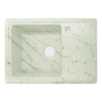 WB15-10 WISENT каменная под мрамор мойка д/кухни, белая с серыми прожилками (615*435) WB15-10 WISENT каменная под мрамор мойка д/кухни, белая с серыми прожилками (615*435)