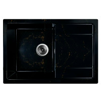 Мойка для кухни WB27-14 WISENT,из искуственного камня,мрамор черный-золотой (БЕЗ СИФОНА) Мойка для кухни WB27-14 WISENT,из искуственного камня,мрамор черный-золотой (БЕЗ СИФОНА)