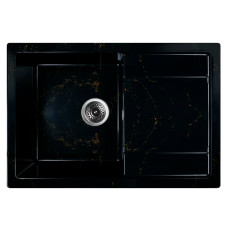 Мойка для кухни WB27-14 WISENT,из искуственного камня,мрамор черный-золотой (БЕЗ СИФОНА) Мойка для кухни WB27-14 WISENT,из искуственного камня,мрамор черный-золотой (БЕЗ СИФОНА)