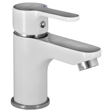 WG1003W Смеситель для умывальника, белый/хром WIZENT WG1003W Смеситель для умывальника, белый/хром WIZENT