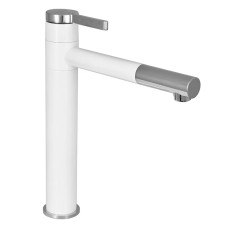 WG1152-2 Смеситель для умывальника, белый/хром WIZENT WG1152-2 Смеситель для умывальника, белый/хром WIZENT