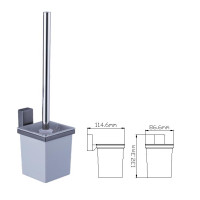 WP2610 Ёршик для унитаза настенный (стекло) WISENT,цвет графит  WP2610 Ёршик для унитаза настенный (стекло) WISENT,цвет графит