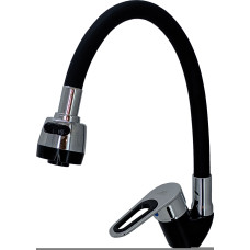 WP53028F Смеситель для кухни на гайке, гибкий излив, черный, WISENT WP53028F Смеситель для кухни на гайке, гибкий излив, черный, WISENT