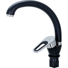 WP59028F Смеситель для кухни на гайке, черный, WISENT WP59028F Смеситель для кухни на гайке, черный, WISENT