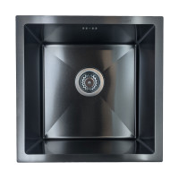 WS34444B PVD Графит, кухонная мойка WISENT нержавейка, 440*440 WS34444B PVD Графит, кухонная мойка WISENT нержавейка, 440*440