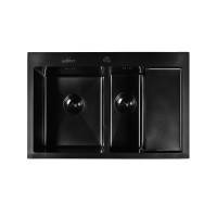 WW37851B-SL PVD Графит кухонная мойка премиум WISENT 780*510 WW37851B-SL PVD Графит кухонная мойка премиум WISENT 780*510